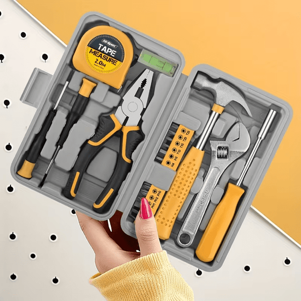 Pink Home Repair Tool Kit - Portable Hand Tool Set with Hammer, Vise, Wrenches, Screwdrivers & More - Ideal for DIY Projects & Emergency Car Maintenance - Perfect Christmas Gift for Women, DIY Tool Kit | Stylish Pink Tools | Organized Tool Storage