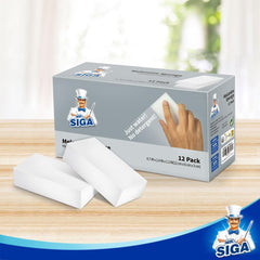 MR.SIGA Multi-Functional Eraser Sponge, Magic Cleaning Pads for Kitchen Household Cleaning, 12 Count, Size 4.7