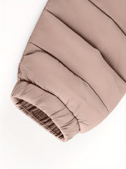 Women's Autumn/Winter Fashion Simple Versatile Lightweight Commuter Hooded Padded Coat with Pockets