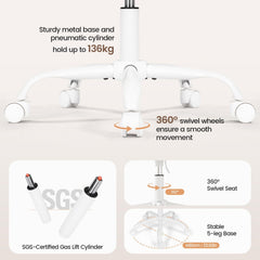 Shell-shaped Office Chair,Adjustable Chenille Swivel Chair,Soft and Flexible, Suitable for Bedrooms, Offices and Studies.