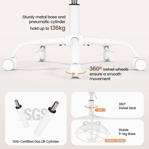 Shell-shaped Office Chair,Adjustable Chenille Swivel Chair,Soft and Flexible, Suitable for Bedrooms, Offices and Studies.