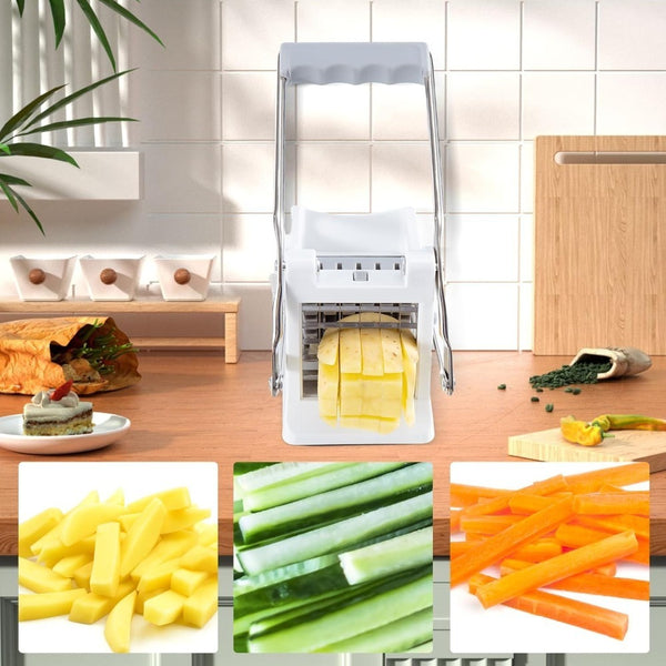 Chipper Potato Slicer with 2 Blade Options, Suction Base for Safe and Easy