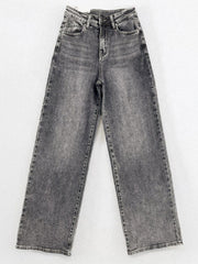 【Tall】KatchMe Women's Wide Leg Jeans - Mid Rise Relaxed Fit Denim Pants, Soft Stretch Comfortable Trousers for Fall & Winter, Streetwear Casual Bottoms