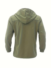 2024 Foreign Trade New Product Men'S Mid-Length Slim Fit Windbreaker Hooded Casual Pure Coat Performance Clothing