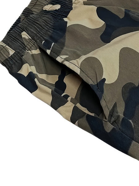 Men's Three-pc Cargo Pants, Solid Color Multi-Pocket Casual Outdoor Sports Trousers, Suitable for Spring, Summer, and Autumn