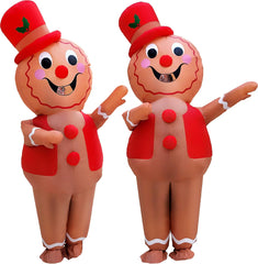 Christmas Gingerbread Man Inflatable Costume Christmas Party Blow-Up Costume Party Costume for Adult//Christmas Parade(Gingerbread Man)