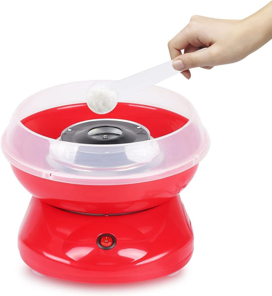 Holdfiturn Candy Floss Machine Professional Automatic Candy Floss Maker Machine round Cotton Sugar Machine Kit for Birthday Parties Children'S Day Christmas Day and Wedding Party (Red)