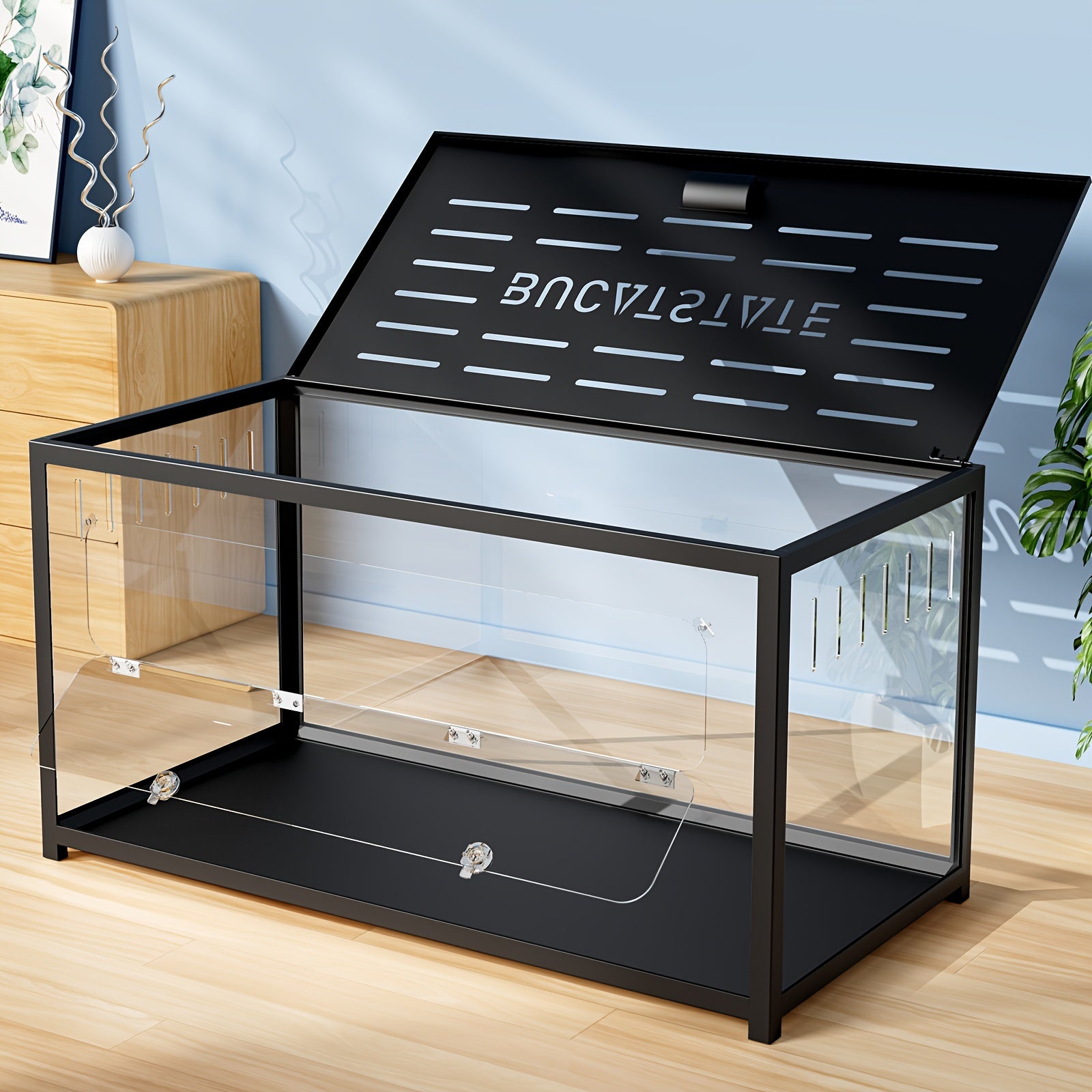 (Only 100cm Free 20L Paper Bedding)BUCATSTATE Hamster Cage Metal 2.0 80/100cm - Large Stackable Habitat For Small Animals, Deep Burrow Design, Easy Assembly, Dwarf & Syrian Hamsters, Guinea Pigs, Gerbils, Reptiles