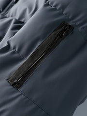 Winter Plush Jacket Thick Warm Jacket Hooded Jacket Casual Outdoor Jacket Solid Color Zipper with Plush Thickening