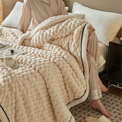 Weighted Blankets, 1pc Double Sided Milk Velvet Throw Blankets, Luxurious, Soft & Warm for Couch, Bed, Office, Car, Thickened All Season, Sofa & AC Warm Nap Blanket, Ideal Housewarming Gift, Single/Double/King/Super King
