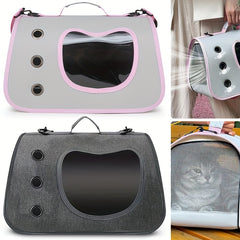 Large Pet Carrier Bag - Portable Folding Dog & Cat Travel Crate Cage with Zipper Closure, Spacious Interior, Front Door Window & Side Ventilation Mesh - Lightweight & Sturdy for Airplane, Car, Vet Visits - Safe & Comfortable Carrier for Medium Dogs, Cats,
