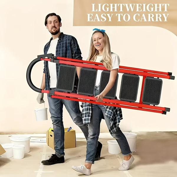 2/3/4/5-Step Ladder, Lightweight Folding Step Stool With Extra-Wide Anti-Slip Steps, 149.69 KG Capacity, Compact Space-Saving Design For Home, Kitchen.