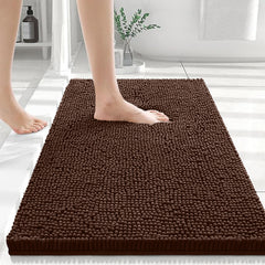 1pc Soft Chenille Bath Mat – Durable Chenille Rug with Non-Slip Backing, Stylish Bathroom Rug, Machine Washable Bath Mat, Non-Slip Area Rug for Shower Room & Home Use