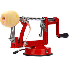 3-in-1 Apple Peeler Slicer Corer Machine Kitchen Potato and Vegetable Machine - Red
