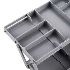 Dining Set Drawer Organizer Box, Collapsible Drawer Organizer 3 Tiers 3 Tray Folding Portable Expandable Desk Organizer Trays for Office Supplies Kitchen Gadgets Utensils Jewelry Makeup