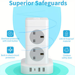 Cube Extension Lead with 8Outlets Power Stirps with 5 M Cable 4 USB