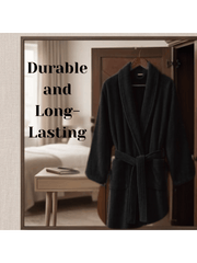 Mens and Ladies Shawl Collar Bathrobe 100% Egyptian Cotton Unisex Shawl Collar Dressing Gown Terry Towelling Bathrobe One Size
