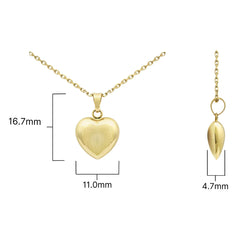 14Ct Yellow Gold Heart Pendant