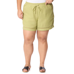 Briggs Ladies Linen Short in Green