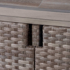 Sunvilla Taylor 5 Piece High Dining Wicker Bar Set + Cover