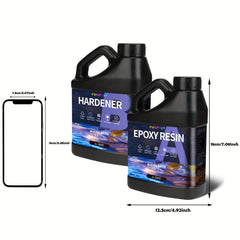 FUNEPOXY Epoxy Resin Kit 1:1 Crystal Clear Epoxy Resin for Table Top 500ml/1L/2L/4L/8L