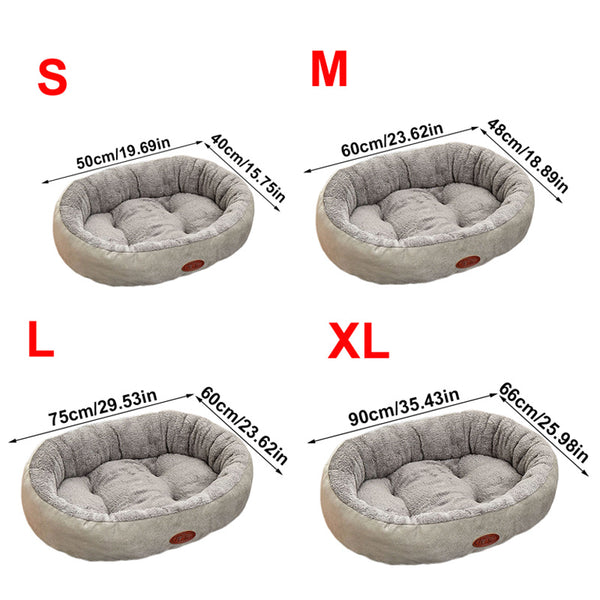Pet Dog Bed Cat Beds Luxury Soft Washable Puppy Cushion Warm Pet Basket-S M L XL