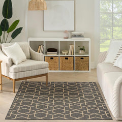 Nourison Horizon Geometric Indoor / Outdoor Rug, 183 X 274 Cm, Charcoal