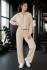 Women'S Soft Touch Tracksuit Set, Zip Up Hooded Jacket & Joggers, Casual 2pcs Lounge Wear Co Ord Outfit, Casual and Sports Wear, Gym Wear Street Wear