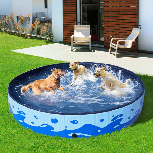 Costoffs Pet Pool Foldable Dog Swimming Pool, Pet Pool Portable Bathing Swimming Tub for Garden/Beach/Yard/Home, L/XL/XXL/XXXL, Blue/Grey/Black/Ocean Blue