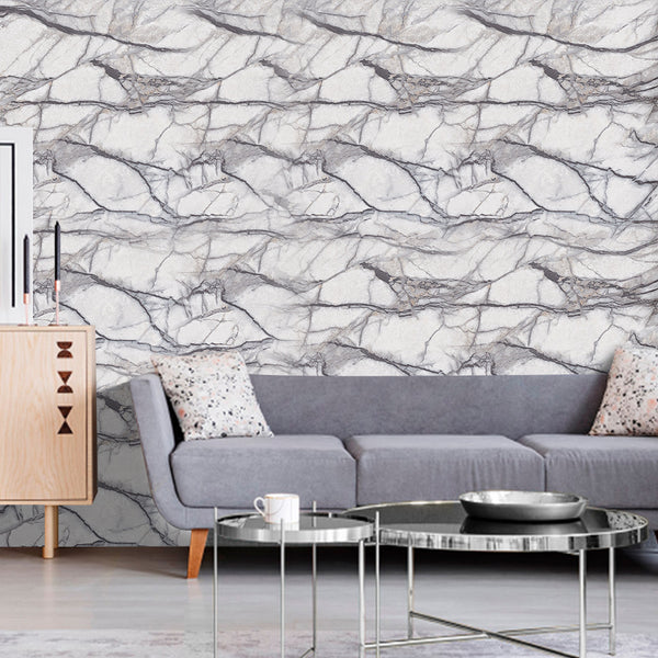 Retro Marble Effect Vinyl Self Adhesive Wallpaper Removable Contact Paper for Kitchen Countertops 60cmx500cm Marble Sticky Back Plastic Viny Wrap for Furnitue Cupboards Worktop Covering