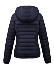 Women's Autumn/Winter Simple Lightweight Hooded Commuter Padded Coat with Pockets