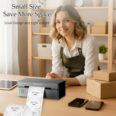 Rongta RP425 4x6 Thermal Shipping Label Printer, Wireless Desktop Printer For Mailing & Packages, Compatible With IPhone & Android & Window, Perfect For Small Business & Home Office, Rongta
