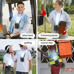 Portable Waist Clip Fan, 5-in-1 Handheld Desk And Wearable Fan, 199 Adjustable Speed Settings, with LED Display, Night Light, Quick Charging, Shock-resistant Design, Father's Day Gift, Suitable for Indoor And Outdoor Cooling
