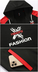 Men's Casual Hooded Sweatshirt Sportswear Set, Tracksuit