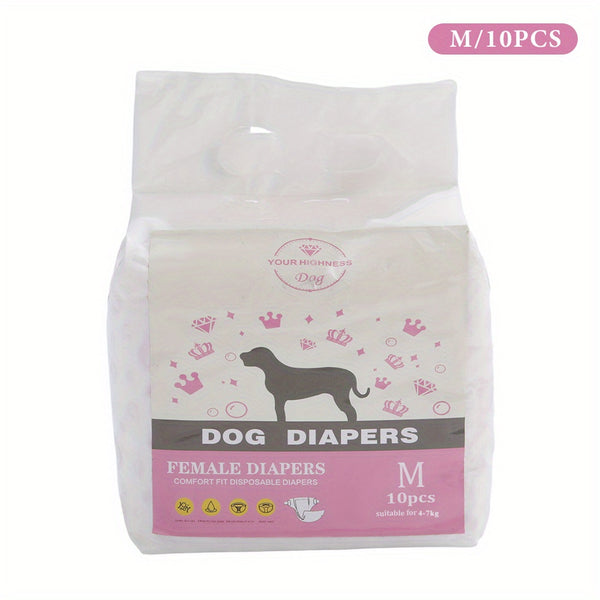Disposable Dog Nappies Super Absorbent for Dogs, Disposable Dog Nappies Super Absorbent, Dog Wraps for Female Dogs/Male Dogs, Pet Training