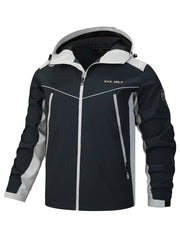 Men's Patchwork Slim-fit Jacket, Suitable for Spring and Autumn Wear, Men's Long-zipper Large-pocket Varsity-style Jacket