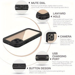 IP68 Waterproof 360° Full Body Case For iPhone 11 12 13 Pro Max Shockproof Dustproof Dirtproof Built-in Screen Protective Phone Case