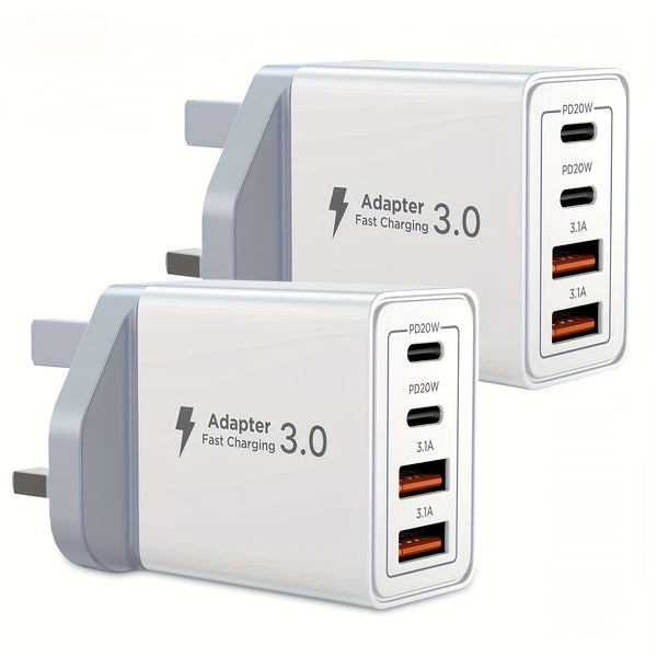 Innosinpo USB-C Power Adapter with Dual USB-C Ports, 40W High-Speed Charging, Compact Design for iPhone & Tablets, Compatible with Various Charging Cables, Plug & Play, Device Charging Solution, Modern Charging Hub, Durable Charging Port