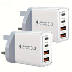 Innosinpo USB-C Power Adapter with Dual USB-C Ports, 40W High-Speed Charging, Compact Design for iPhone & Tablets, Compatible with Various Charging Cables, Plug & Play, Device Charging Solution, Modern Charging Hub, Durable Charging Port