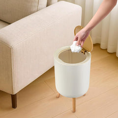 360x220mm 9L Trash Bin Bathroom Bins Garbage Bin with Press top Lid Nordic Modern Waste Bin Modern Waste Bin with Legs for Kitchen Bathroom Bedroom Office Outdoor Dog Proof