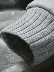 Men'S Cozy Fleece Hoodie, Stylish Color-Blocked Jacket for Autumn And Winter