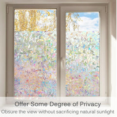 Frosted Window Film 39x23 Inch Self Adhesive Privacy Film Bubble Free Static Cling Anti-UV Glass Sticker Easy to Install for Home Office Bathroom Door Window Decor