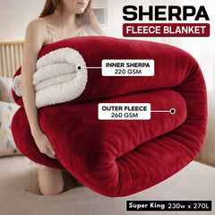 1pc Luxurious Double-Sided Sherpa Throw Blanket – Soft, Warm & Cozy Contemporary Blanket, Machine Washable, Perfect for Couch, Bed, Office & Travel, Ideal Gift