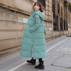20245 Winter New Female Plus Long Over The Knee Korean Version Slim Girlfriend Warm Thickened Medium And Long