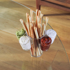 Drinkwize Unbreakable Polycarbonate Plastic Dipper & Dips Set for Breadsticks, Celery etc. and Condiments and Dips
