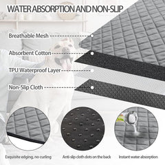 Goldouya Pet Potty Grass Mat with Tray, Complete Potty System for Indoor/Outdoor Puppy Training, Reusable Pet Litter Box Training Pads