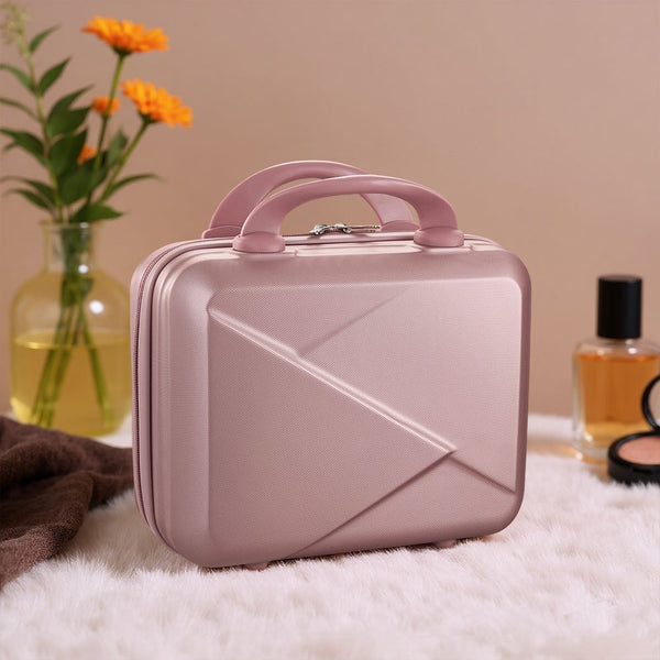Portable Handheld Plastic Makeup Bag with Elastic Band & Zipper, Jewelry Box, Gift Box for Storing Souvenirs, Luggage Cart for Boarding The Aircraft, Multifunctional Suitcase with Internal Dividers, Can Hold Cosmetics, Towels, Toiletries