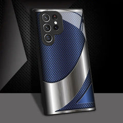 Phone Case - Phone Case: Blue Vein Metallic Texture New Phone Case Tempered Glass for Iphone 17 Air/ 16/ 15/ 14/ 13/ 12/ 11/ Plus/ Pro/ Pro Max And Galaxy S, A Series/ S22/ S23/ S24 FE/ S25/ S26 ULTRA PLUS. It Is The First Choice of Gift for Family