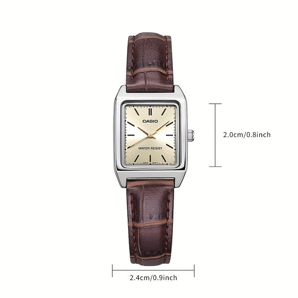 Casio Vintage Small Square Watch for Women and Teens, Simple Analog Style