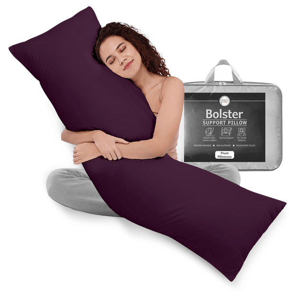 Rohi Full Body Pillow with Free Pillowcase – Hollowfibre Filling – Orthopaedic Long Pillow (3ft, 4ft, 4.6ft, 5ft, 6ft) – Bolster Pillow for Maternity, Back & Neck Support – Side Sleeper Pillow